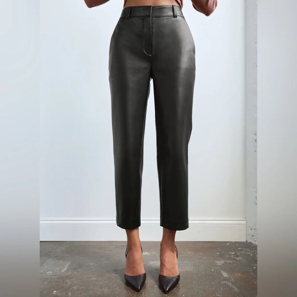 Aritzia Babaton Straight Vegan Leather Pant - Picture 2 of 7